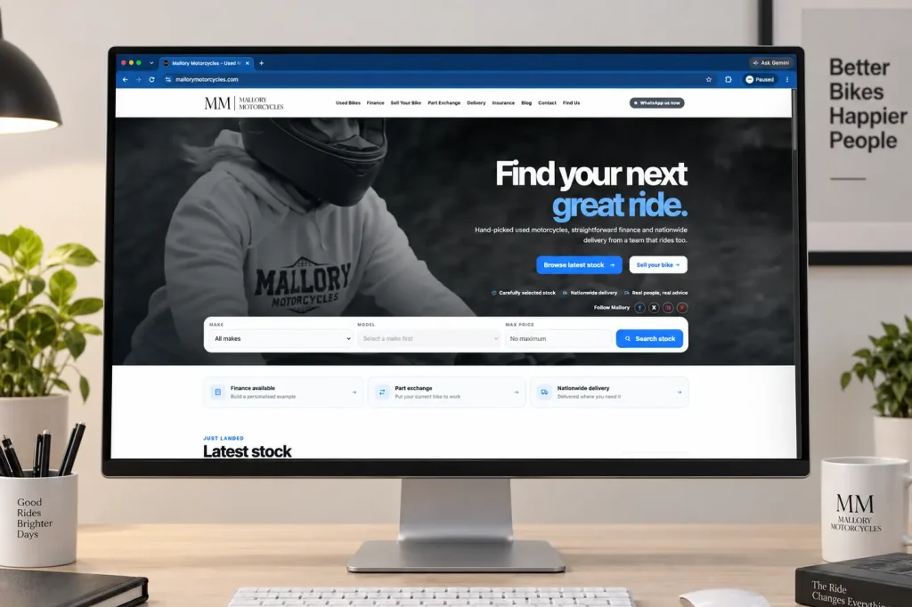Welcome to the New Mallory Motorcycles Website